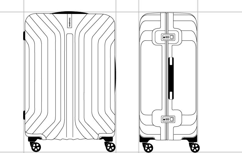 TRU-FRAME 行李箱 76厘米/28吋 FR  dimension | Samsonite