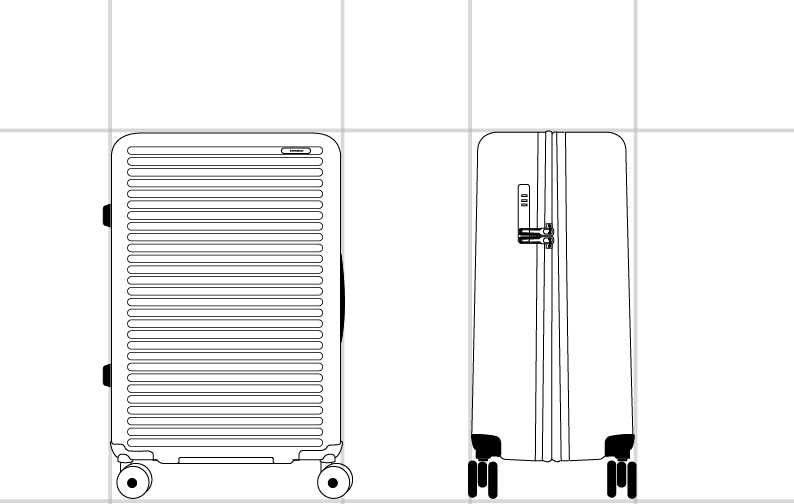 TOIIS C 行李箱 55厘米/20吋 (可擴充)  dimension | Samsonite